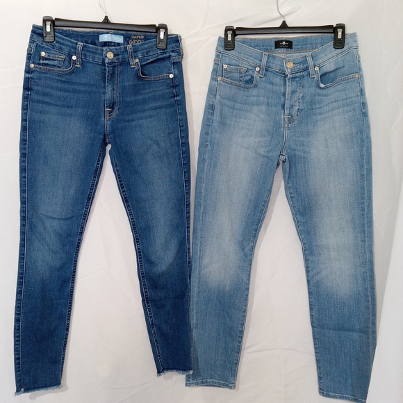 7 For All Mankind Denim - Seven For All Mankind Women’s Jeans (28x29) B(air) And Skinny Ankle (28×28)